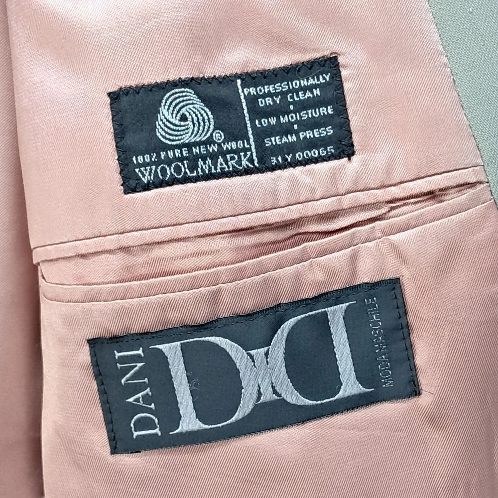 Dani DG Moda Maschile Mens Tan 100% Pure New Wool 3 Button Blazer Jacket
